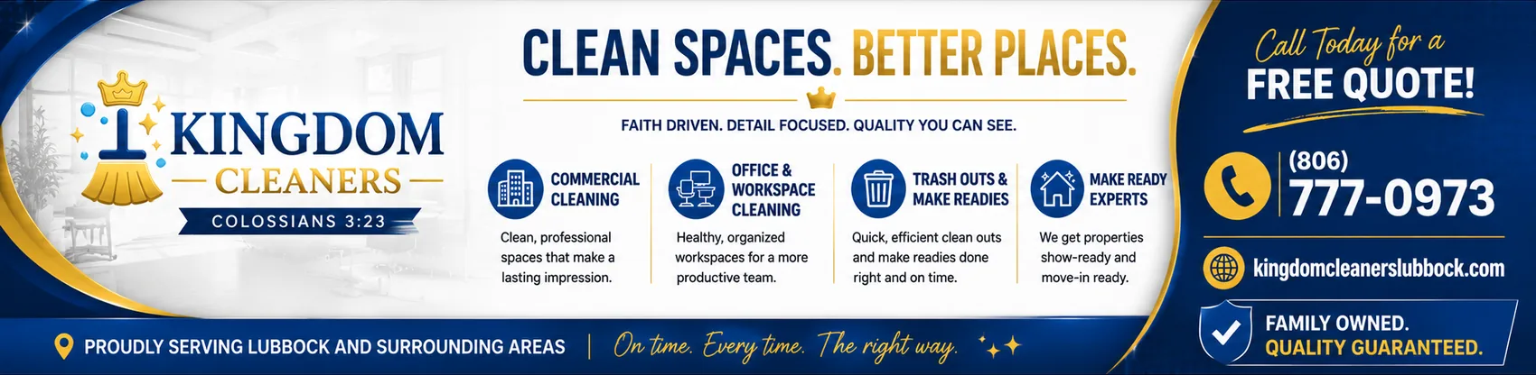 Kingdom Cleaners advertisement